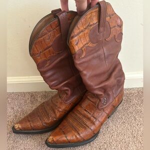 Ariat Brown Leather Cowboy Boots